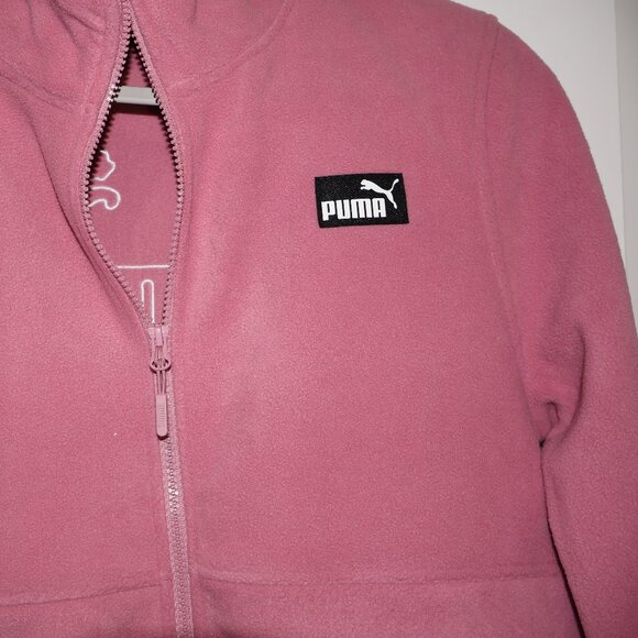 PUMA Women’s Pink Full-Zip Fleece Jacket Size Medium or Large NWT - Picture 9 of 12
